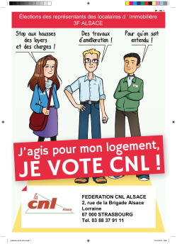 la profession de foi des candidats CNL
