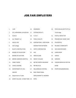 List of Job Fair Employers