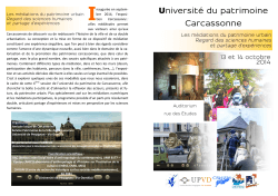 programme université du Patrimoine Carcassonne