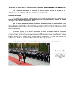 President-U-Thein-Se.. - Ministry of Foreign Affairs