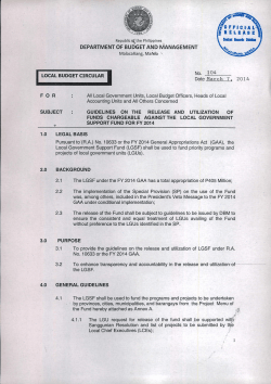 Local Budget Circular No. 104