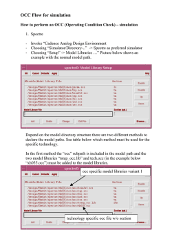 OCC Flow for simulation