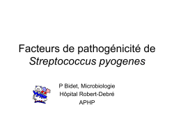 Facteurs de pathogénicité de Streptococcus pyogenes