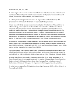 Dr. Victor Ling bio - Terry Fox Research Institute