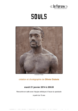 création et chorégraphie de Olivier Dubois mardi 21 janvier 2014 à