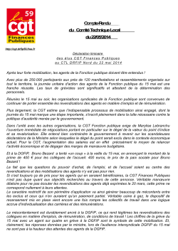 CR CTL 22 mai 2014 - CGT FINANCES PUBLIQUES DRFIP 59