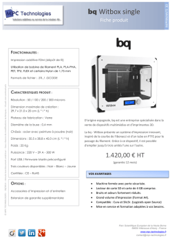 Fiche produit bq - Witbox 2014