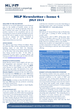 MLP Newsletter – Issue 4