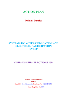 SVEEP Action Plan for Vidhan Sabha Election 2014