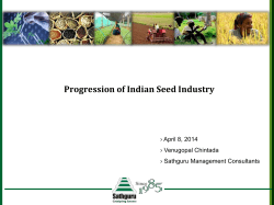 Progression of Indian Seed Industry