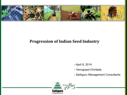 Progression of Indian Seed Industry