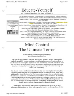 Educate-Yourself Mind Control The Ultimate Terror