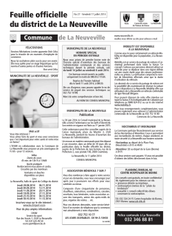 No 27 - 11 juillet - Imprimerie du Courrier, La Neuveville