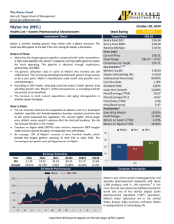 Mylan Inc (MYL) - Henry B. Tippie College of Business
