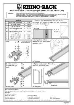 Rhino-Rack - Fitting Instructions - Accessories - NKL-FK2 / NKL-FK3