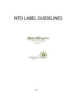 NTO Label Guidelines