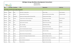 Michigan Energy Workforce Development Consortium