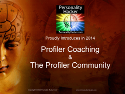 Profiler Coaching The Profiler Community
