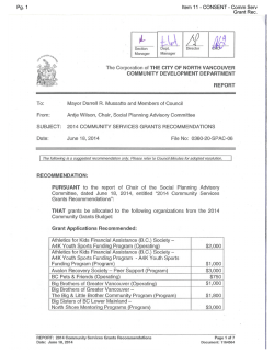 Report - City of North Vancouver
