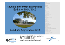 Document de la pr&eacute;sentation