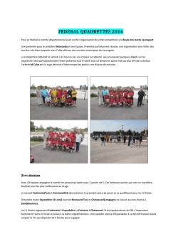 FEDERAL QUADRETTES 2014 organisé par la Boule des