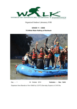 White Water Rafting at Rishikesh - Navrachana International School