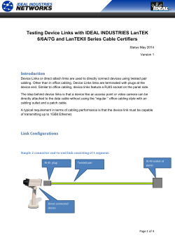 Testing Device Links with IDEAL INDUSTRIES LanTEK 6/6A/7G and