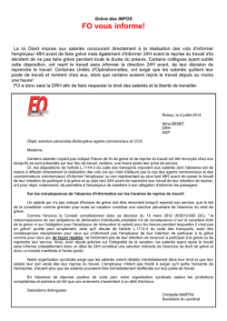 Fo vous informe sur la loi diard - A&eacute;roports de Paris