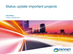 Status update important projects