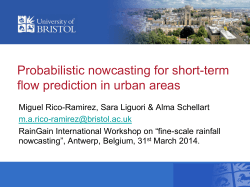 Probabilistic nowcasting for short-term flow prediction in