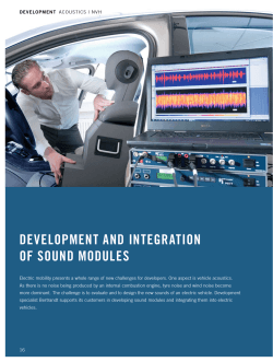 development and integration of sound modules
