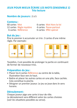 JEUX POUR MIEUX &Eacute;CRIRE LES MOTS
