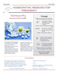 Homeopathy During Pregnancy