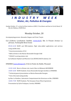 Monday October, 20 - Institut Coriolis