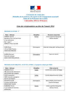 Liste récipiendaires JS 2014 pdf