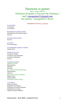 Harmonie et guitare
