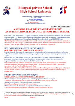 Documentation COLLEGE-LYCEE PRIVE