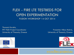 FLEX - FIRE LTE testbeds for open experimentation - CI-Fire