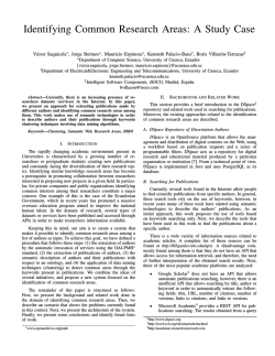 Identifying Common Research Areas: A Study Case