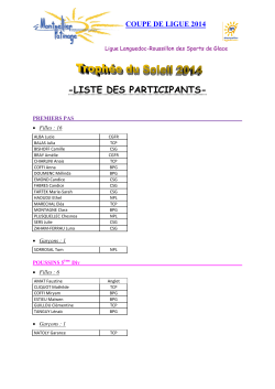 liste des participants - Toulouse Club Patinage