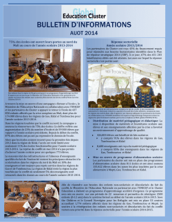 EDUCATION_CLUSTER_BULLETIN_AUG_2014_FR