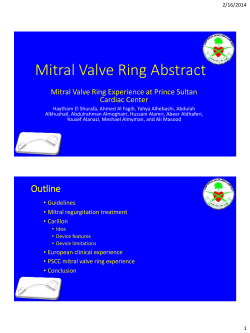Mitral Valve Ring Abstract - sha