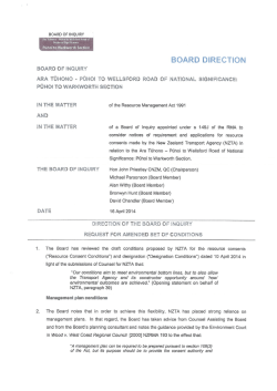 BOARD DIRECTION - Environmental Protection Authority