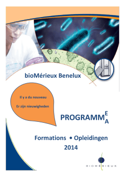 BioMérieux Benelux Formations 2014