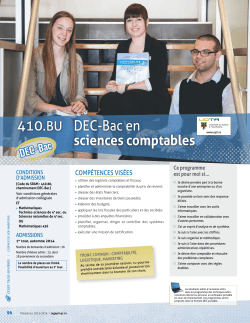 410.BU DEC-Bac en sciences comptables www.uqtr.ca