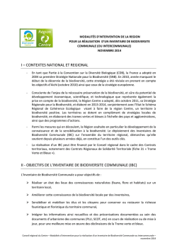 I &ndash; CONTEXTES NATIONAL ET REGIONAL II
