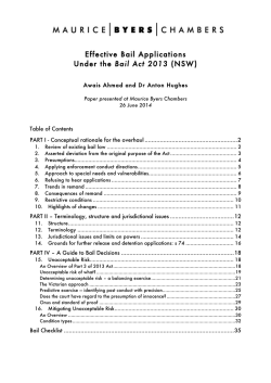 Effective Bail Applications Under the Bail Act 2013 (NSW)