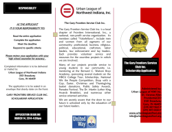 The Gary Frontiers Service Club Inc. Scholarship Application