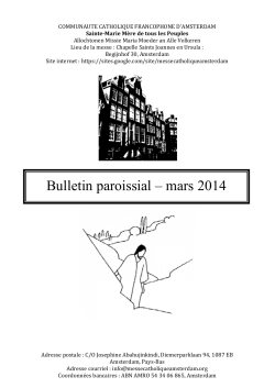 Bulletin paroissial mars 2014