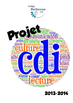 Projet du CDI - année 2013-2014